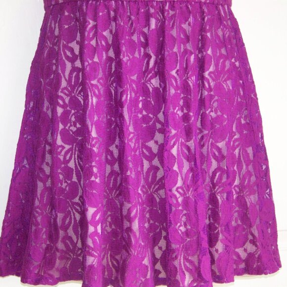 xhilaration fuchsia lace lined dress - Picture 5 of 8
